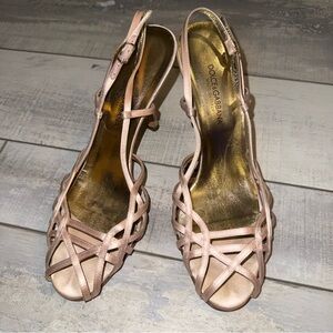 Dolce & Gabbana Women's Blush Strappy Heels